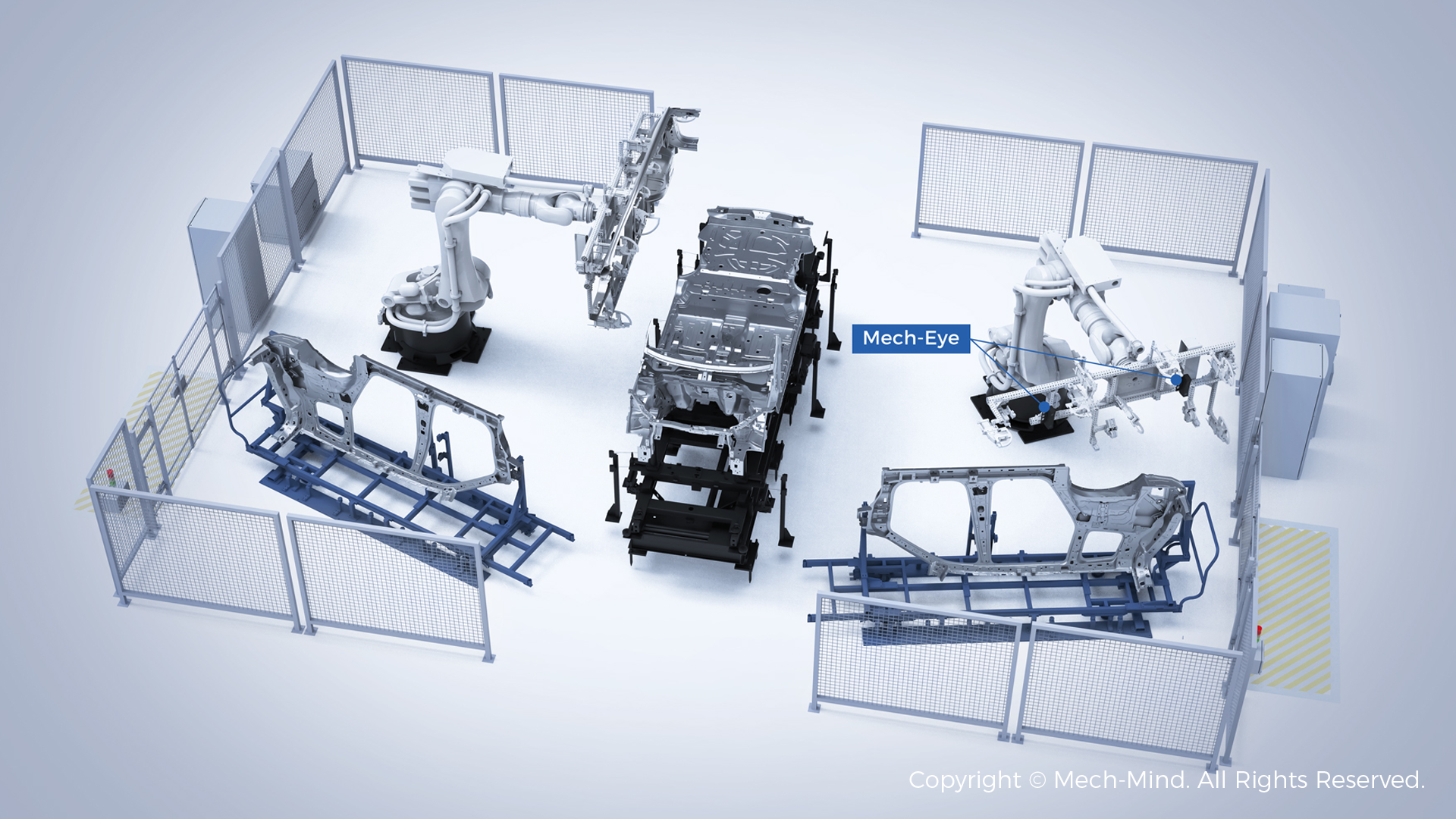 焊裝車間3D視覺引導抓放件,助力汽車制造柔性、效益雙重升級 焊裝車間3D視覺引導抓放件,助力汽車制造柔性、效益雙重升級