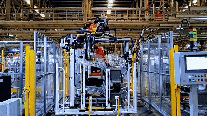 AI視覺引導焊裝料架抓件