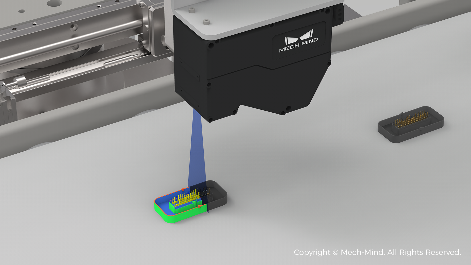 快速全檢、軟硬一體、便捷交付——梅卡曼德3D線激光技術+AI測量軟件賦能汽車連接器Pin針精密測量