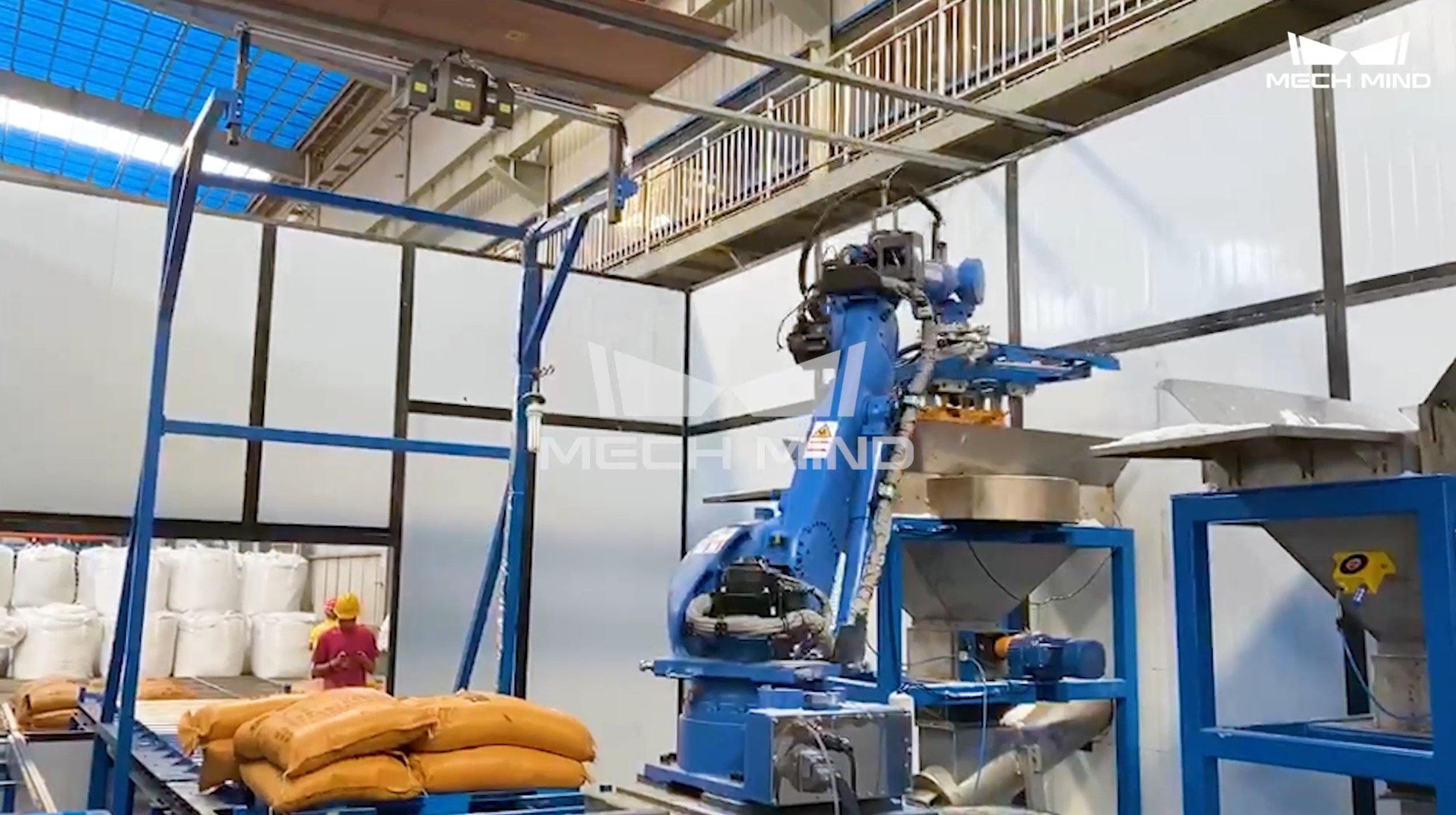 某大型鋰電池廠-視覺引導麻袋拆垛