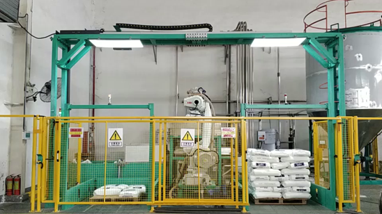 AI視覺引導(dǎo)麻袋拆垛|某大型化工廠