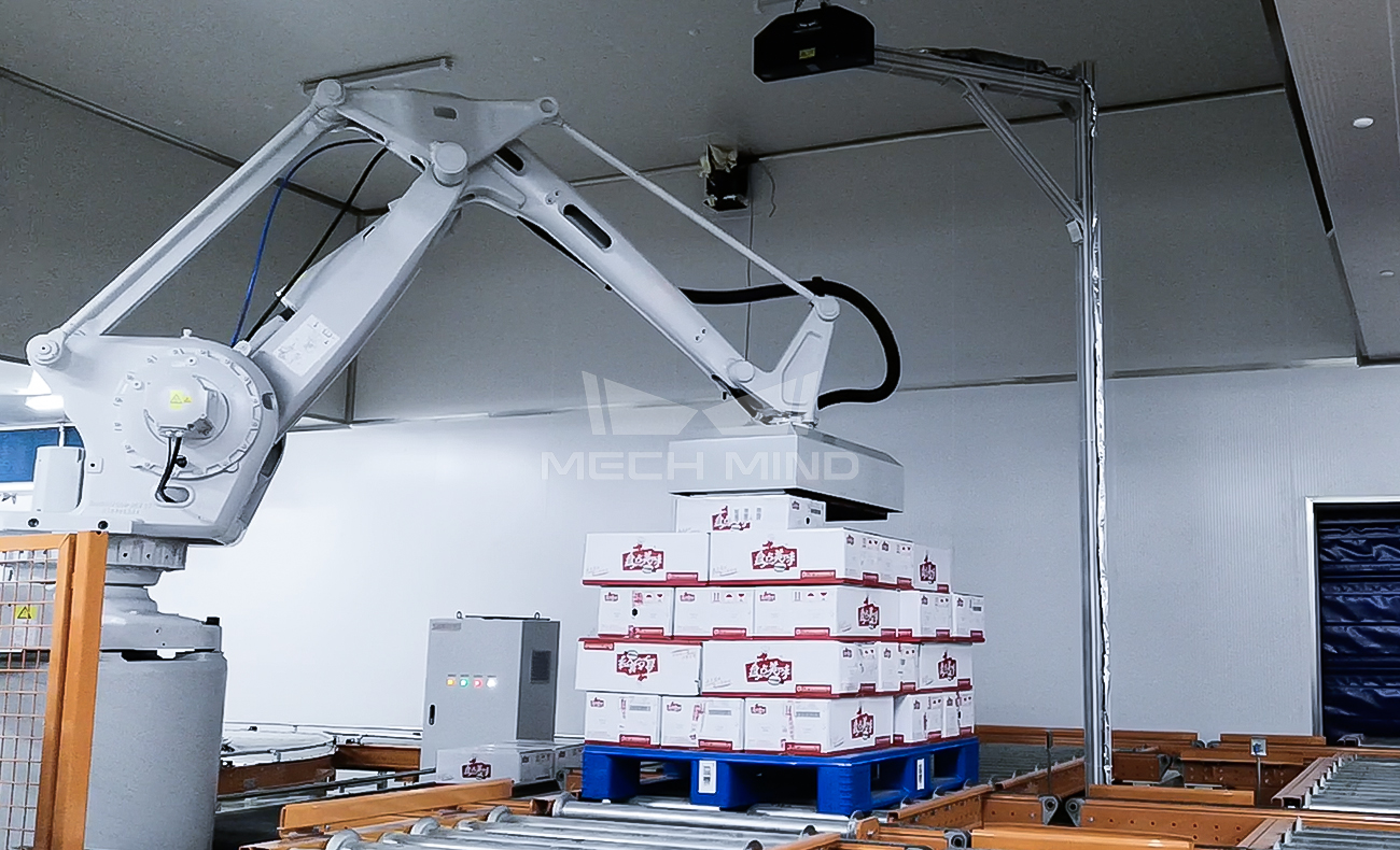 AI視覺引導(dǎo)紙箱拆垛 | 某大型食品廠