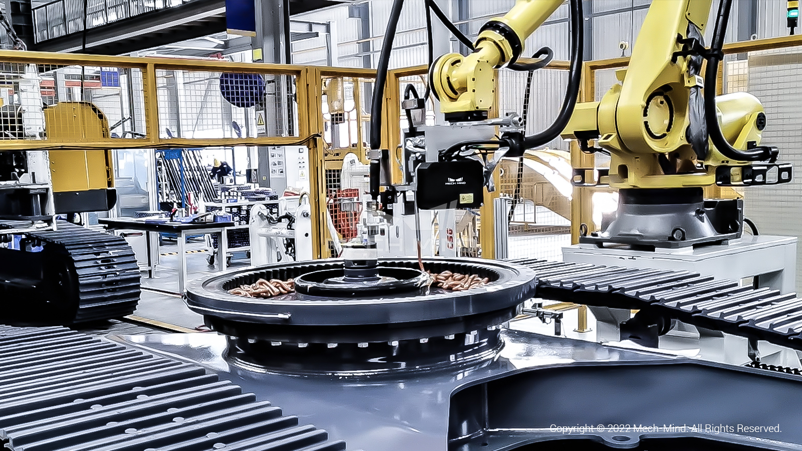 視覺引導(dǎo)回轉(zhuǎn)軸承注膠注油 | 某工程機械巨頭 視覺引導(dǎo)回轉(zhuǎn)軸承注膠注油 | 某工程機械巨頭