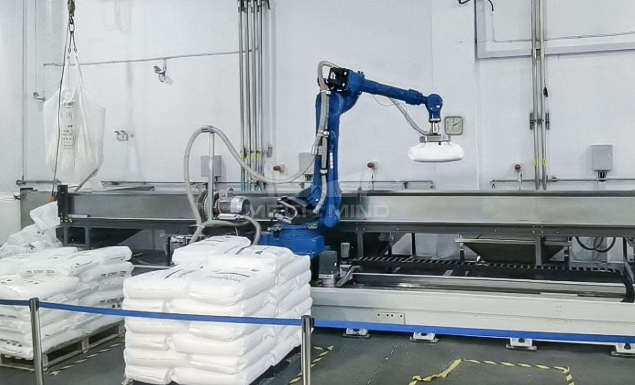 AI視覺引導麻袋拆垛 | 某大型化工廠