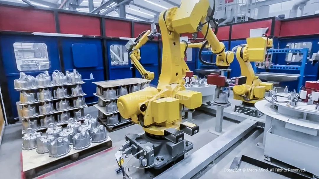 視覺引導鋁鑄件上料 I 某大型汽配廠