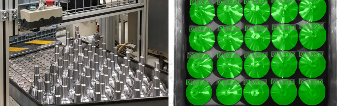 現(xiàn)場工件圖及識別結(jié)果圖 現(xiàn)場工件圖及識別結(jié)果圖