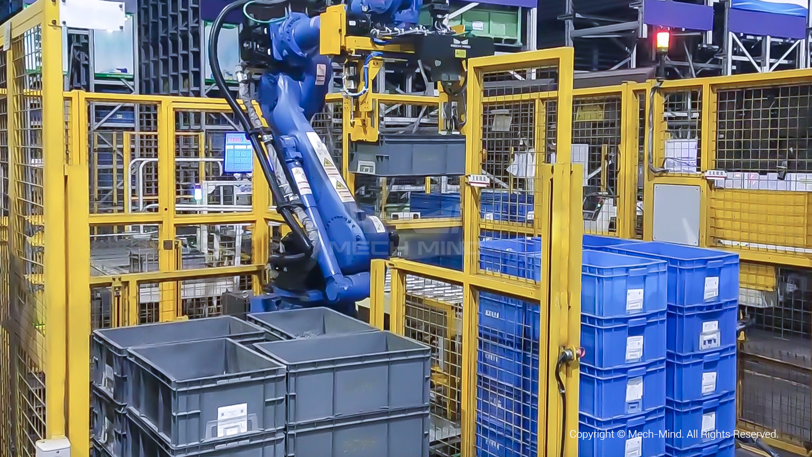 3D視覺引導周轉箱拆垛 | 某大型汽配廠 