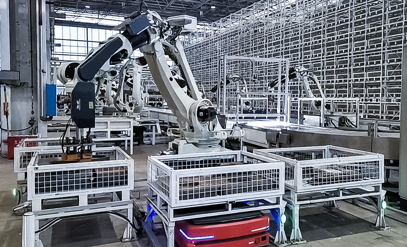 AI視覺引導中小板件抓取上料 | 某工程機械巨頭